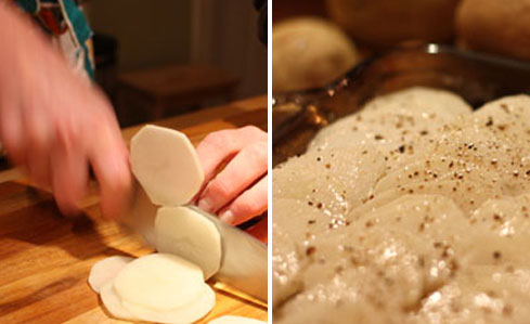Post image for Potato Pave with Parmigiano-Reggiano